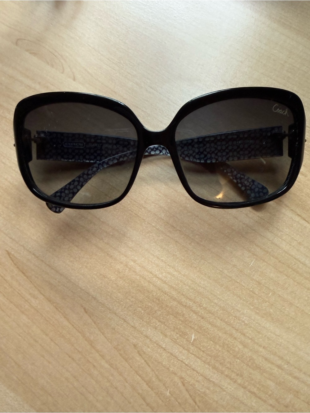 Coach Oversized Black Gradient Lens Sunglasses